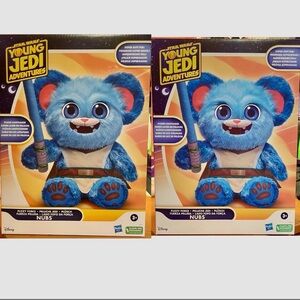 Set of 2 Star Wars Young Jedi Adventures Fuzzy Force Nubs Large Plush
